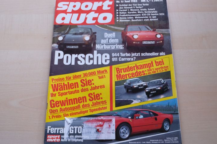 Deckblatt Sport Auto (06/1985)